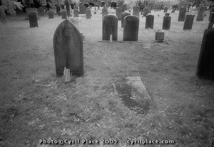 Sagamore Cemetery, Bourne, Cape Cod. Described at length in Cape Encounters: Contemporary Cape Cod Ghost Stories.